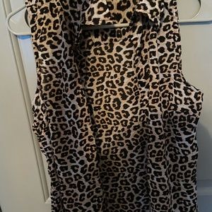 Cheetah sleeveless top